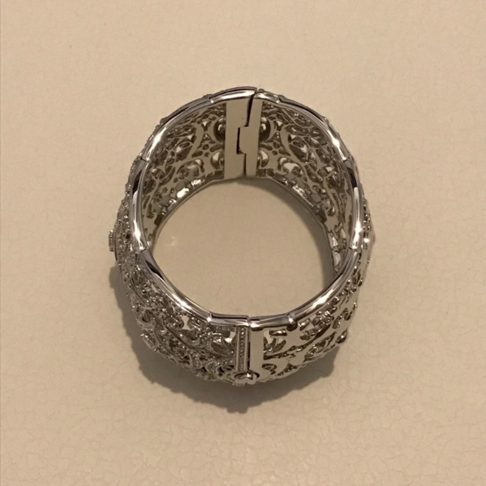 Nadri Statement Cuff Bracelet Embellished With Cr… - image 8